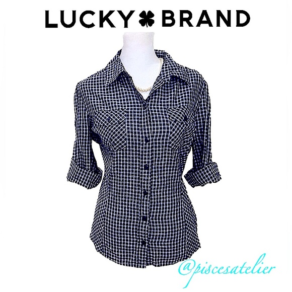 Lucky Brand Tops - Lucky Brand 3/4 Sleeve Button Down Shirt, Women’s Size Small